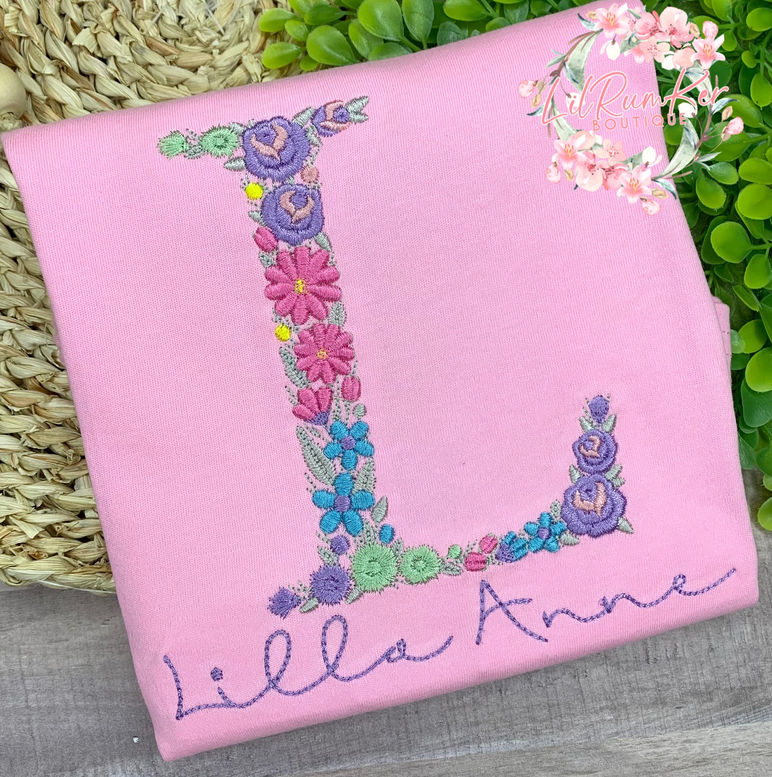 Pink Floral Letter