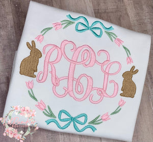 Sweet floral bunny frame