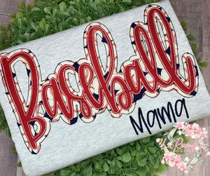 Double stacked Baseball Mama