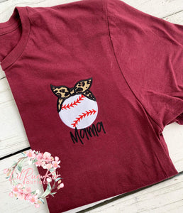 Leopard Baseball Mama