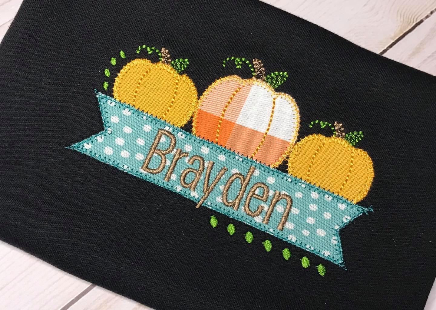 Boys Personalized Pumpkin Shirt