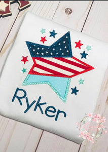 Personalized patriotic star shirt