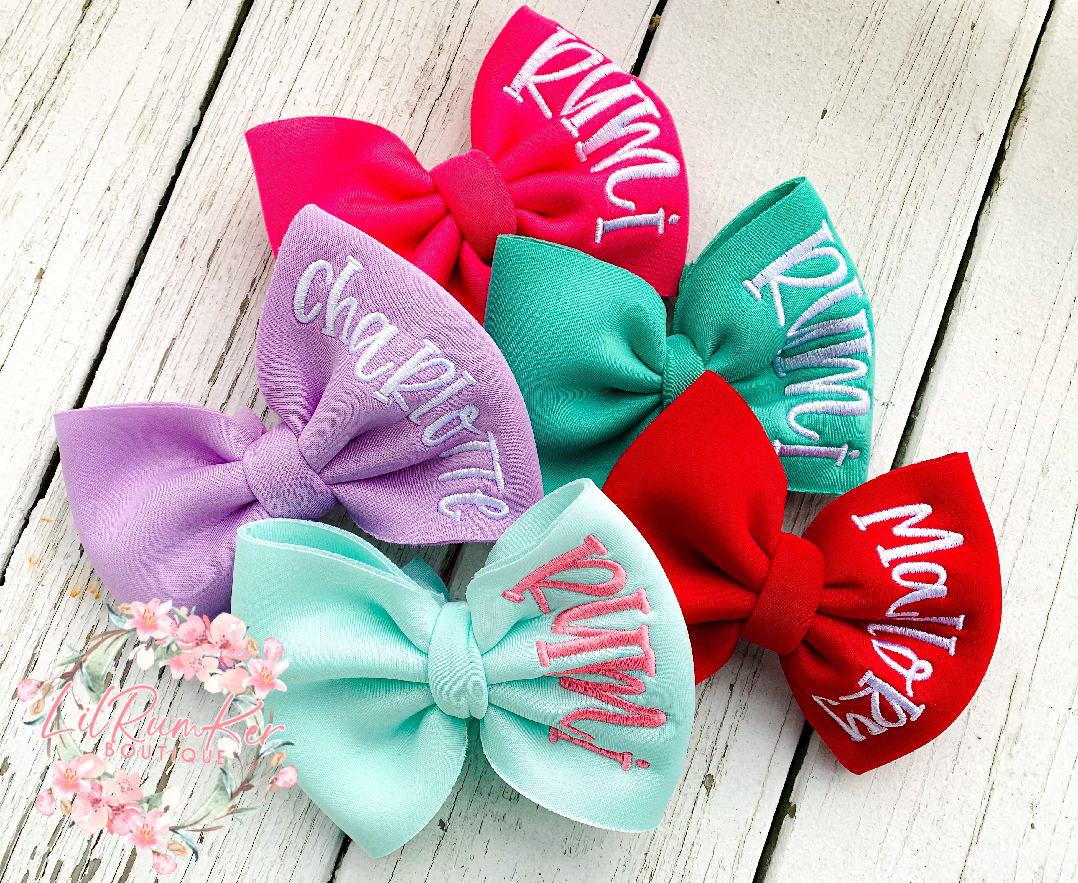 Personalized puff bows